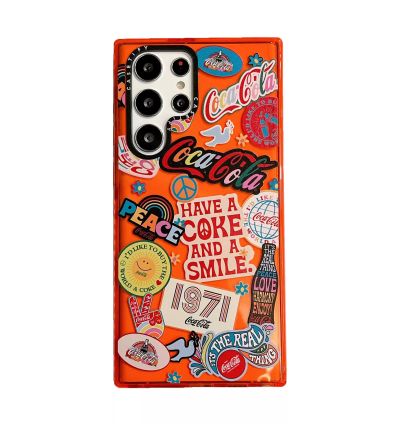 Retro Sticker-Style Phone Case Soft & Non-Slip