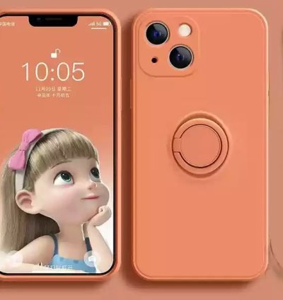 Sugar Orange Silicone Case with Ring Stand