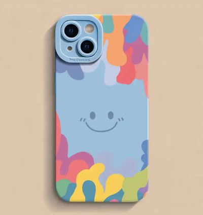 Smiley Phone Case - Blue