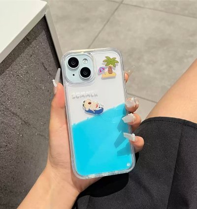 თხევადი მოძრავი ზღვის iPhone ქეისი – სახალისო ზაფხულის დიზაინი