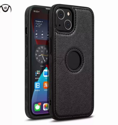 Black Leather Phone Case for iPhone