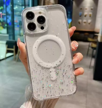 White Stars Magnetic Phone Case