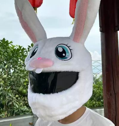 მოტოციკლის ღორის პლუშის ქუდი