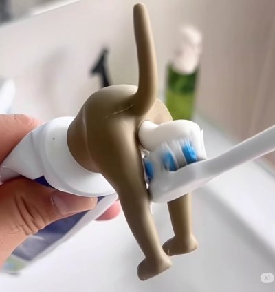 ძაღლის უკანა ტანის ფორმის კაპი – სასაცილო კაპი კბილის პასტისთვის